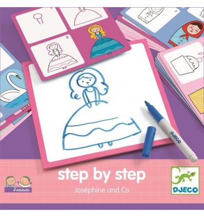 Nauka rysowania krok po kroku Księżniczki Djeco