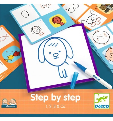 Nauka rysowania krok po kroku 1,2,3 Djeco 4+